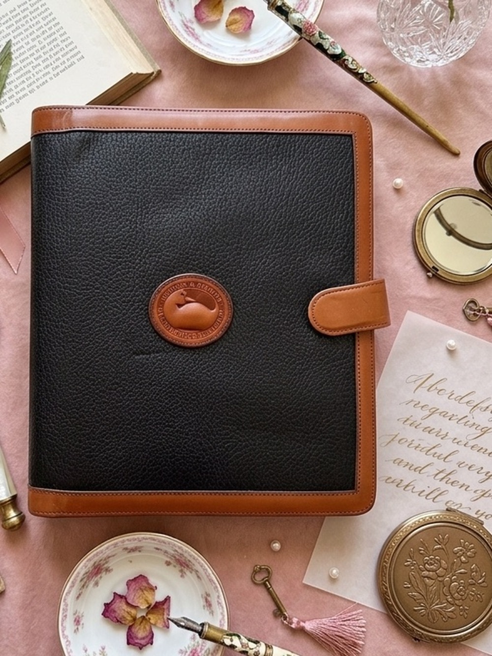 DOONEY & BOURKE Vintage 90s All Weather Leather Desk Portfolio Agenda Organizer